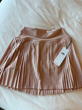 ALO Yoga Pleated Mini Skirt in Blush Pink